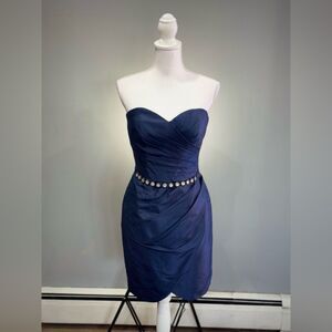 CLEAROUT! Blue Bill Levkoff Strapless Gown Size 6